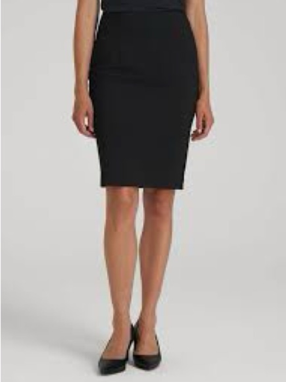 Sisley Black Pencil Skirt - Sleek Tailored Silhouette